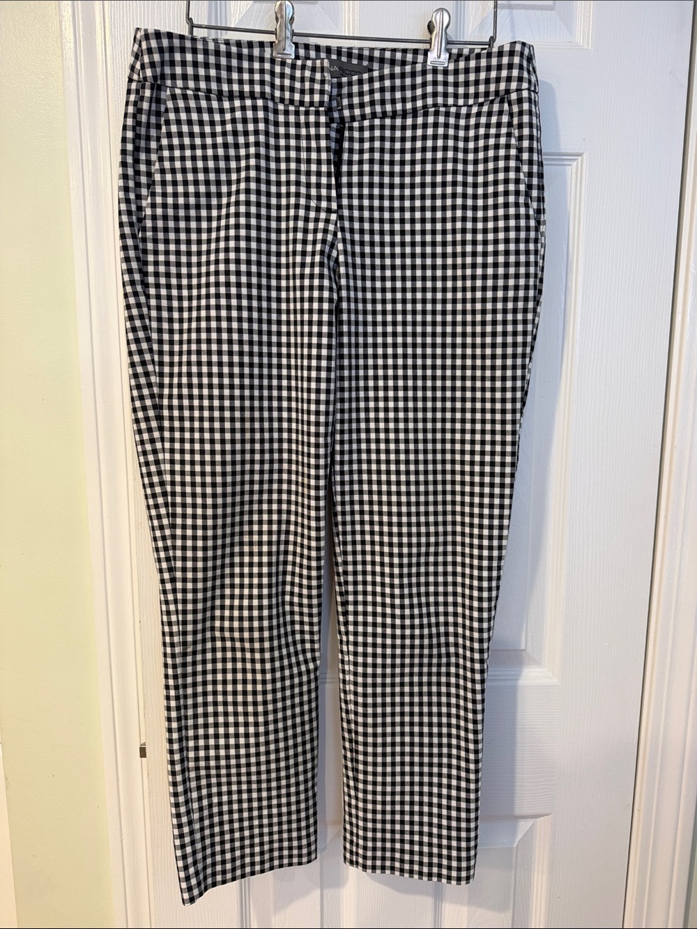 Donna Ricco Black and White Gingham Ankle Pants